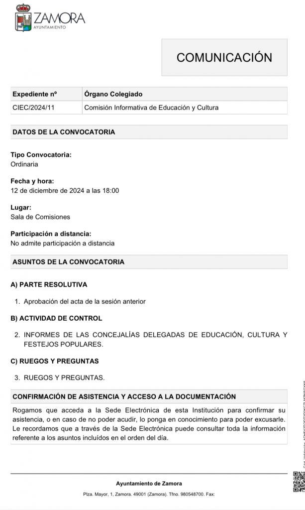 Comisión Informativa de Educación y Cultura