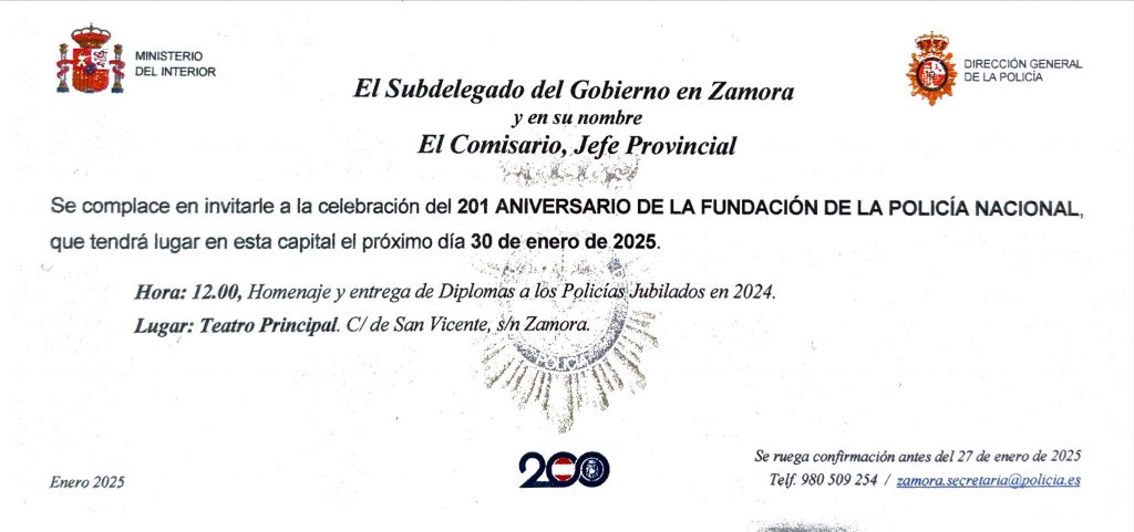 Celebración del 201 Aniversario de la fundación de la Policía Nacional