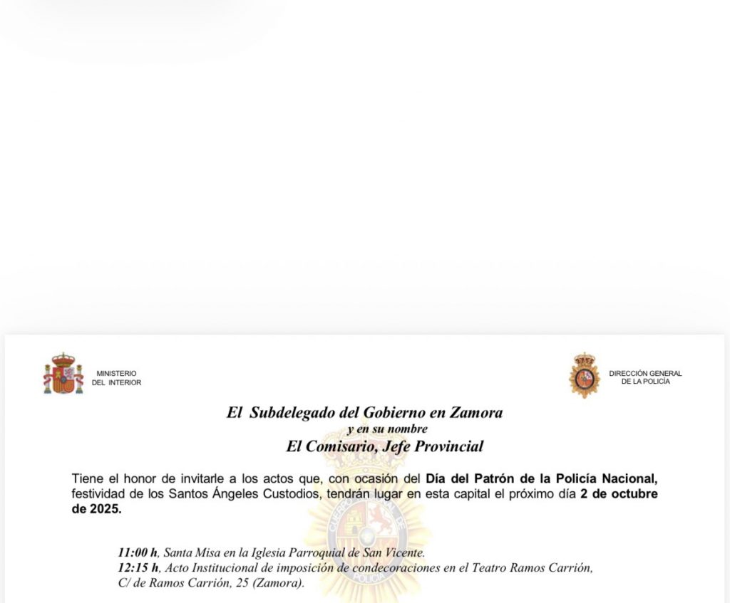 Actos con motivo del Día de la Policía Nacional