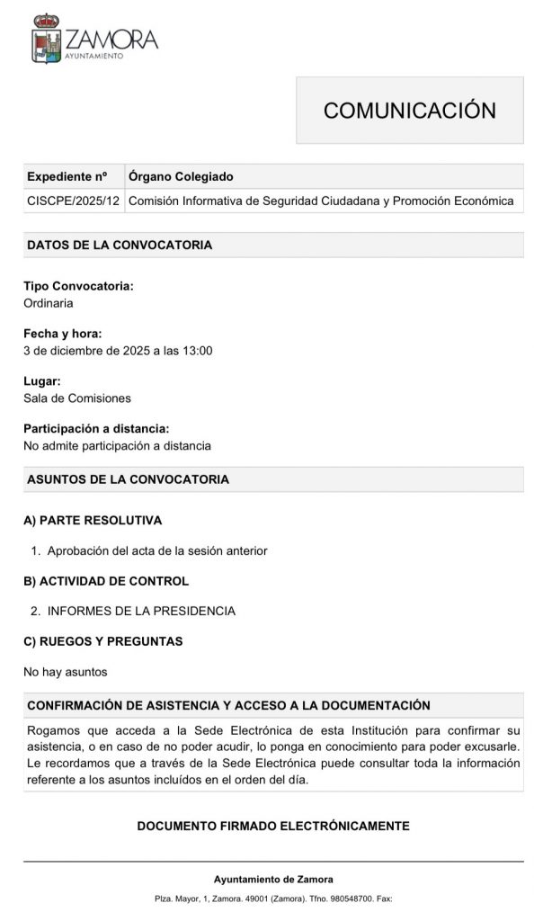 Comisión de Seguridad Ciudadana y Promoción Económica