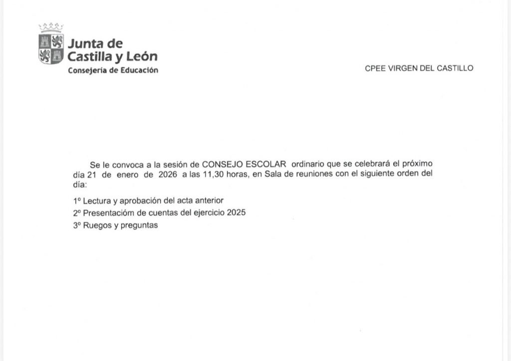 Consejo Escolar CPEE Virgen del Castillo