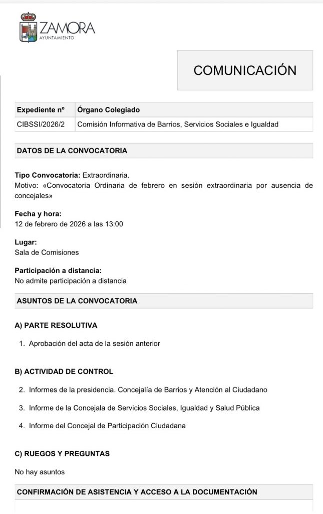 Comisión de Barrios, Servicios Sociales e Igualdad