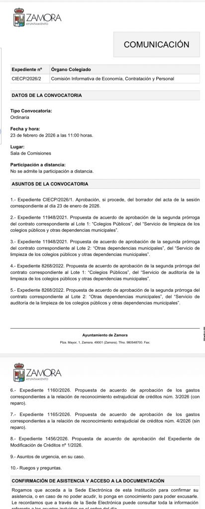 Comisión de Economía, Contratación y Personal