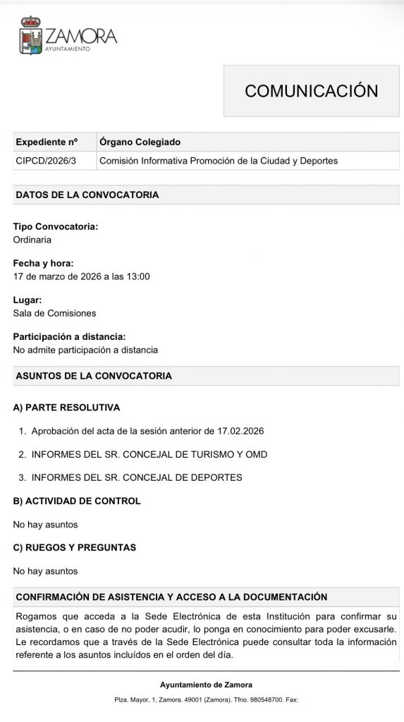 Comisión de Promoción de la ciudad y Deportes