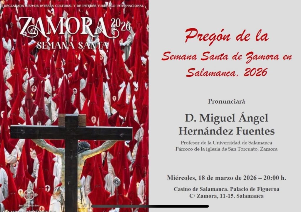 Pregón de la Semana Santa de Zamora en Salamanca