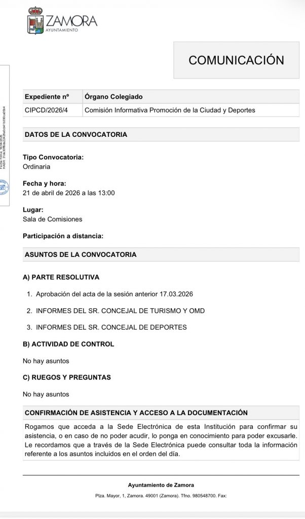 Comisión de Promoción de la Ciudad y Deportes