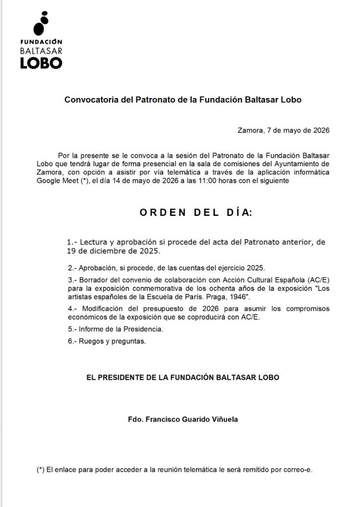 Reunión del Patronato de la Fundación Baltasar Lobo