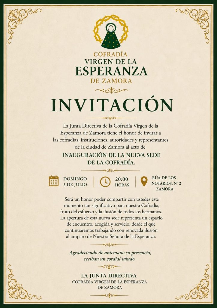 Inauguración de la nueva sede de la Cofradía de la Virgen de la Esperanza
