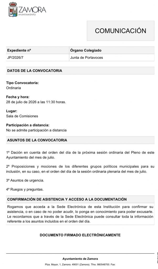 Junta de Portavoces