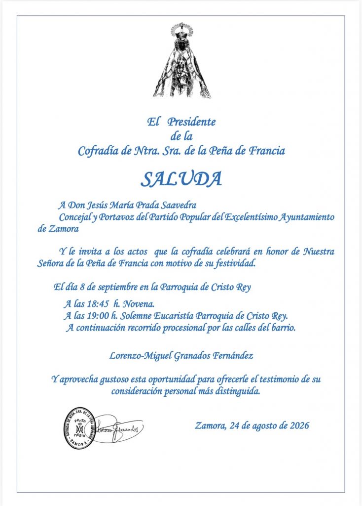 Festividad de Nuestra Señora de la Peña de Francia