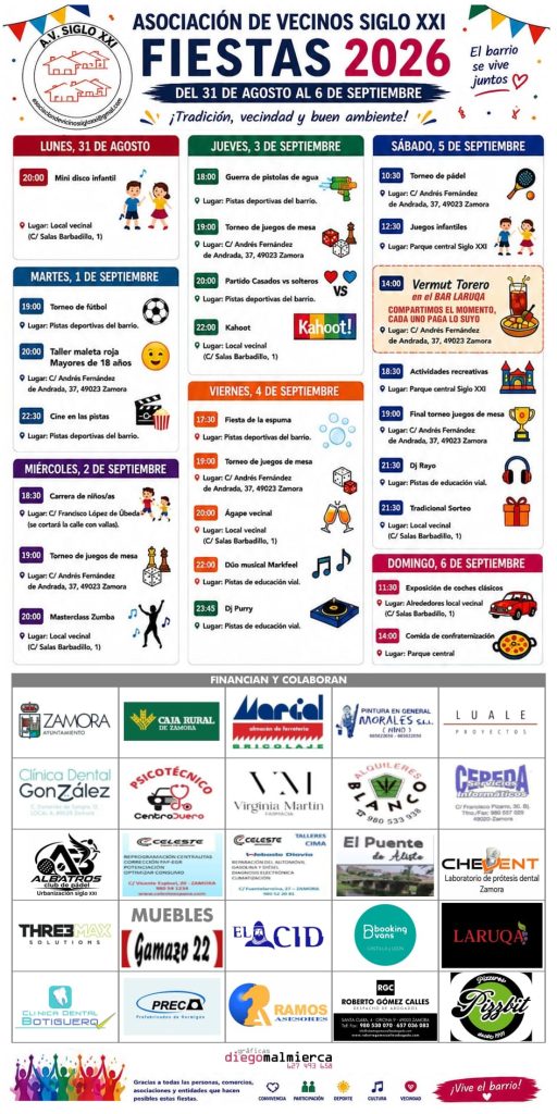 Ágape vecinal de las fiestas del barrio de Siglo XXI