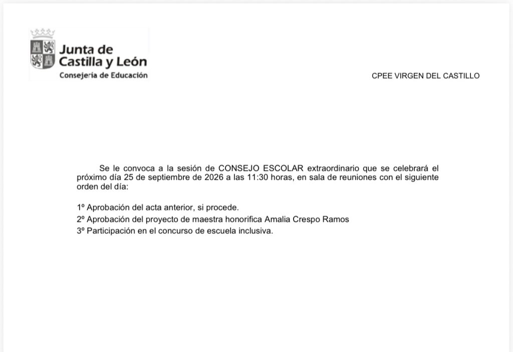 Consejo Escolar del CPEE Virgen del Castillo