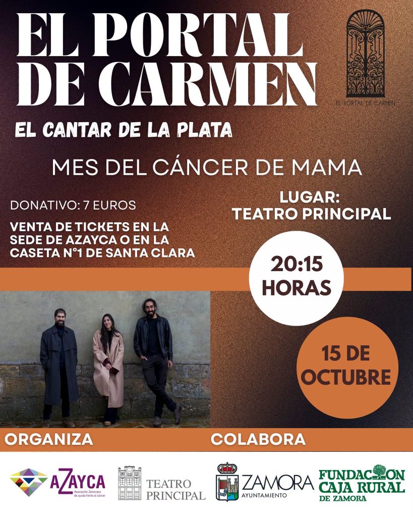 Concierto solidario de “El Portal de Carmen” a beneficio de AZAYCA