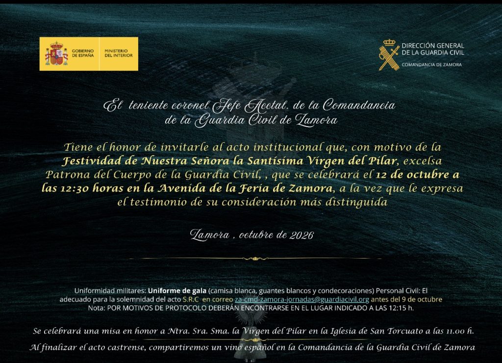 Actos con motivo de la Patrona de la Guardia Civil