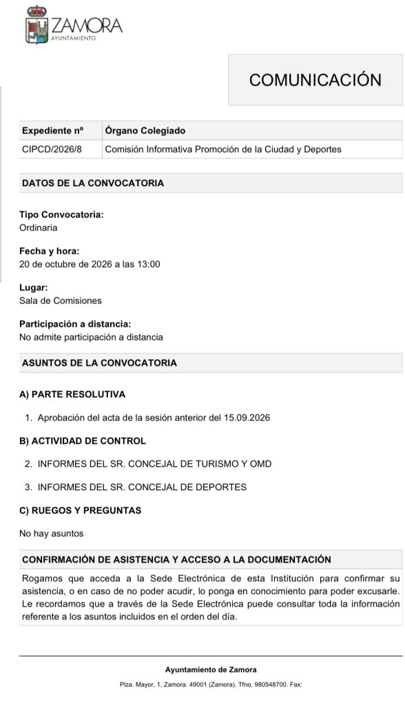 Comisión de Promoción de la ciudad y Deportes