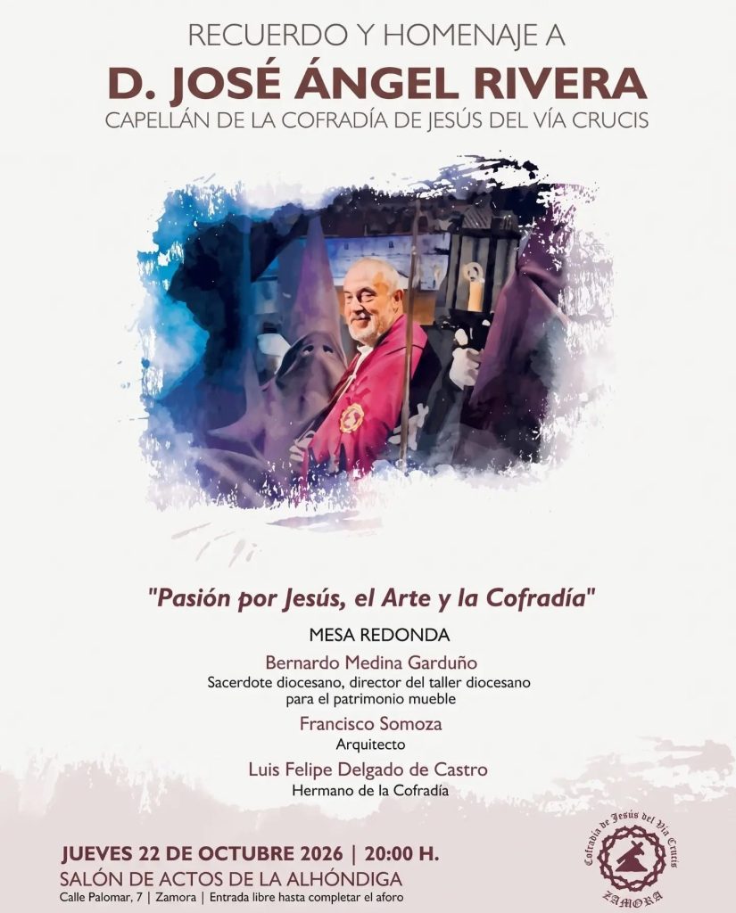 Homenaje a José Ángel Rivera de las Heras.organiza Cofradia del Jesús del Vía Crucis